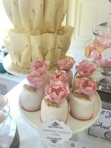 wedding dessert table mini cakes