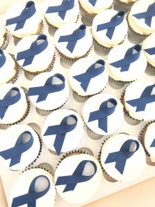 Corporate cancer awareness cupcakes