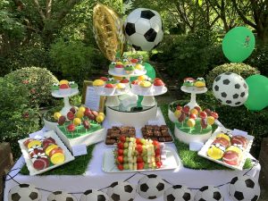 sport themed dessert table