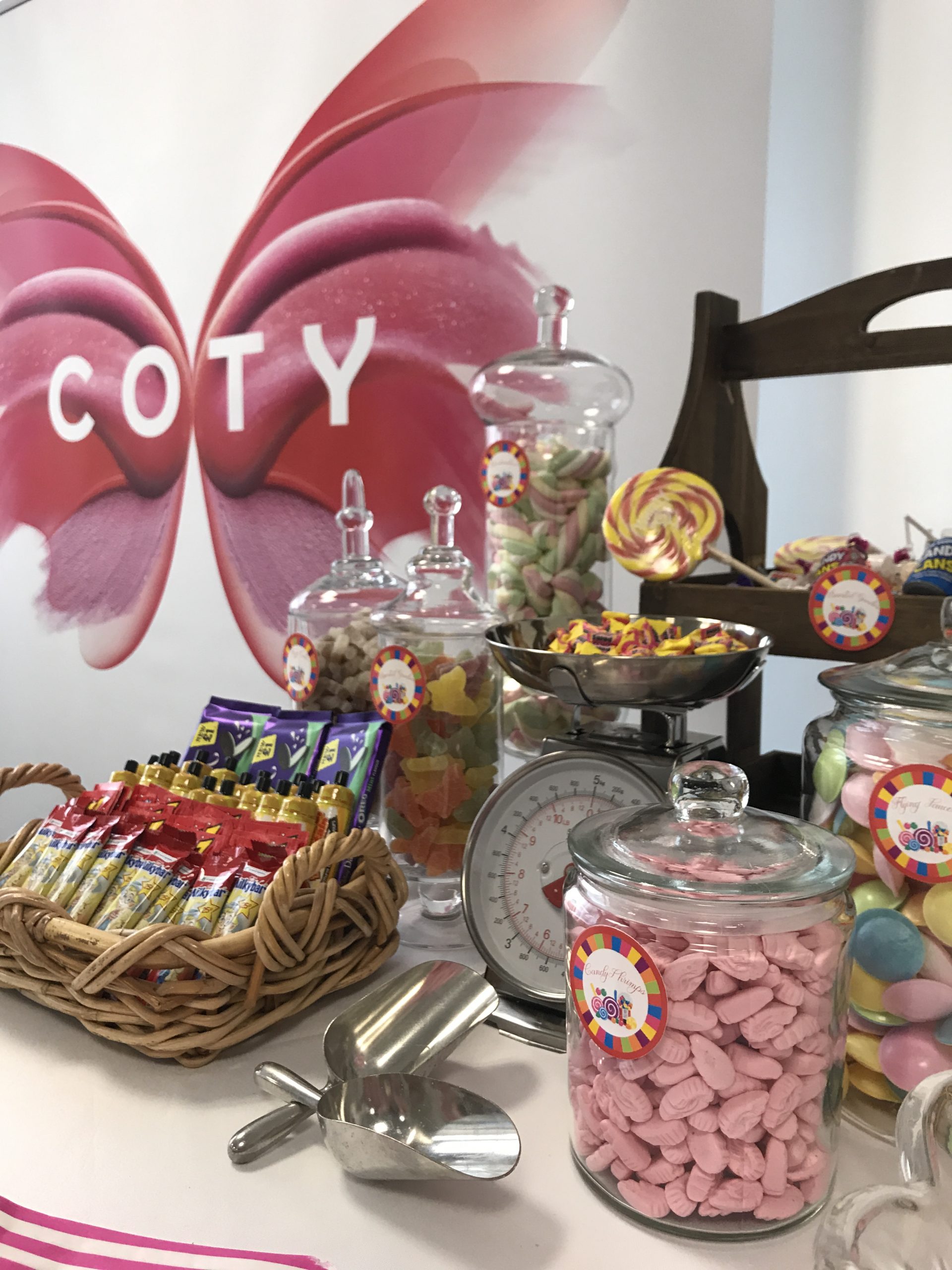 white and silver dessert table