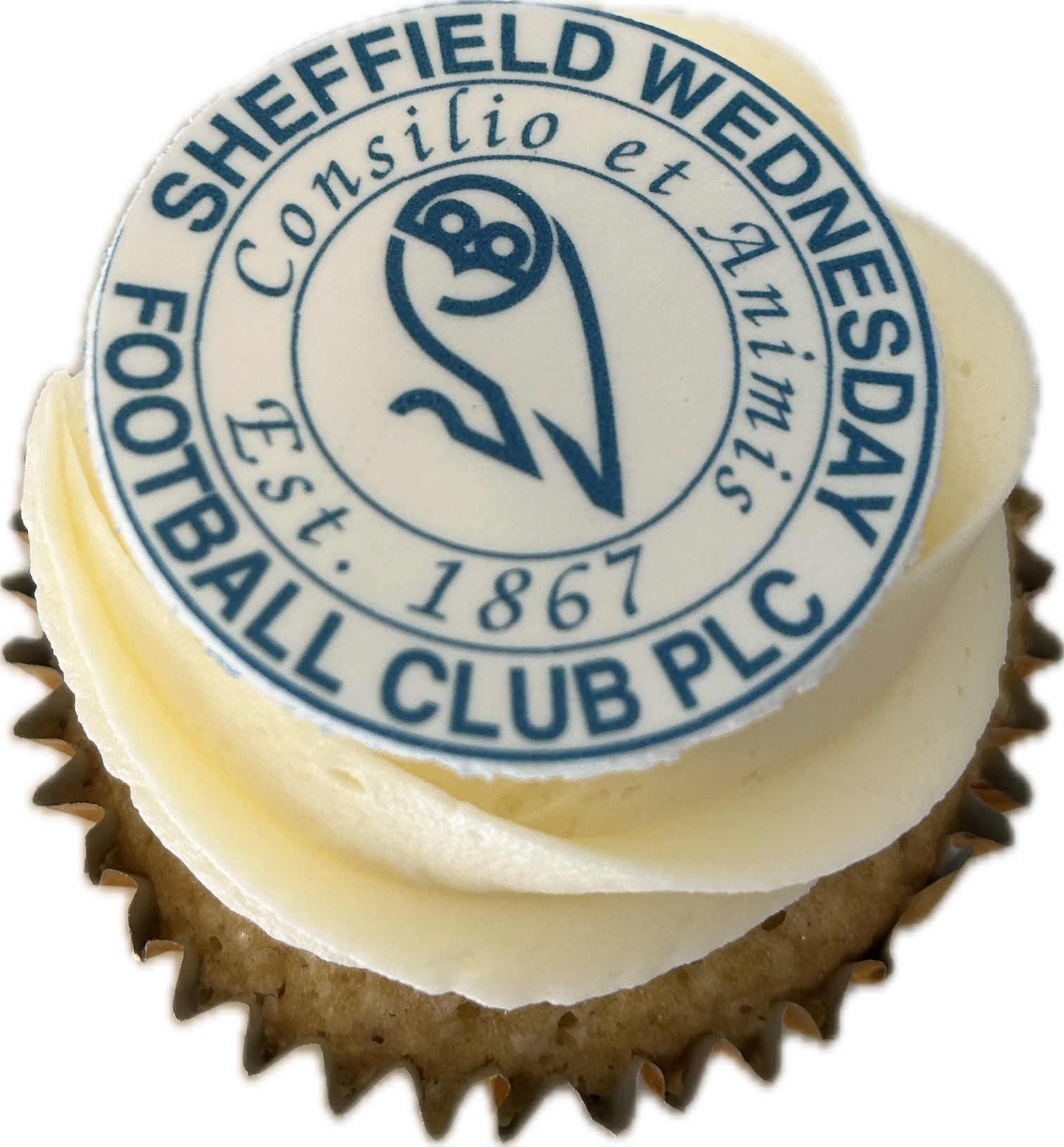 branded corporate cupcake with sheffield wednesday logo
