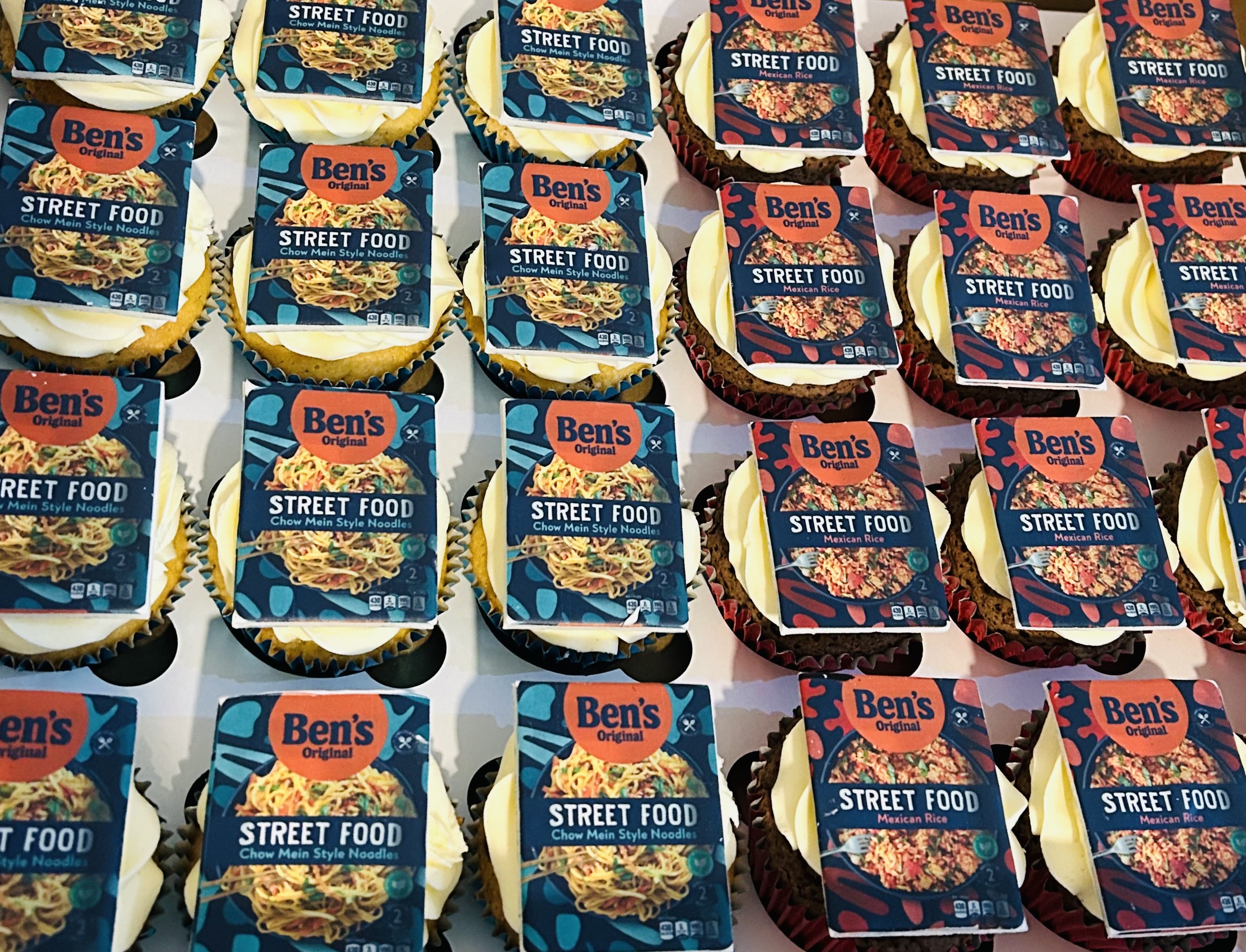 corporate branded cupcakes