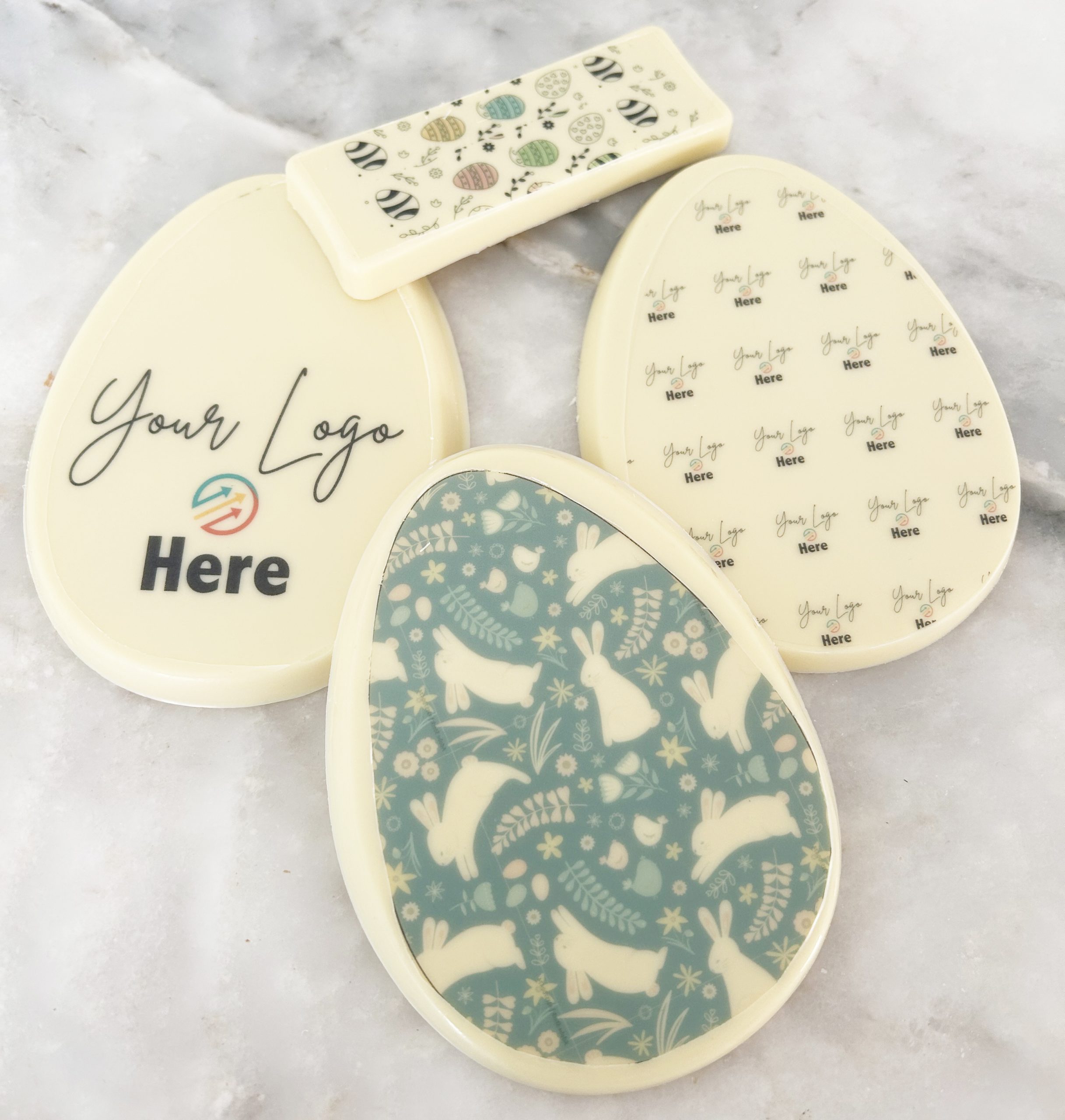 Branded and Personalised Flat Easter Eggs