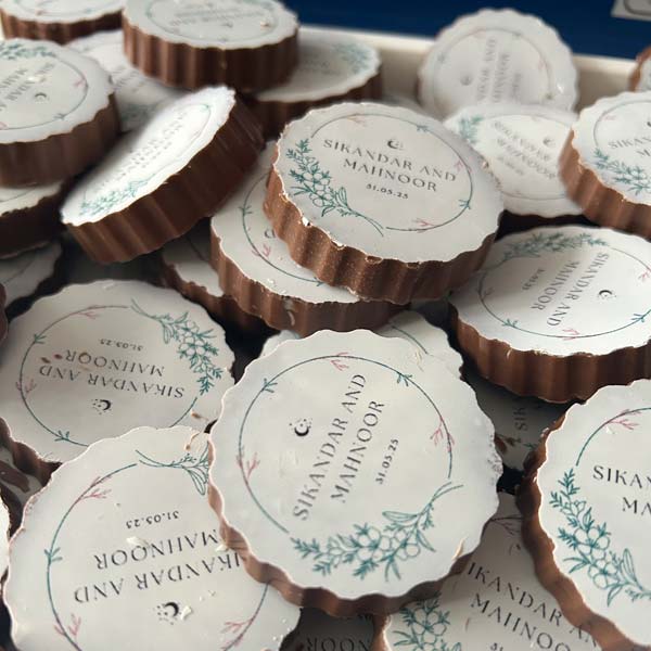 Personalised Individual Wedding Chocolate Discs - Image 5