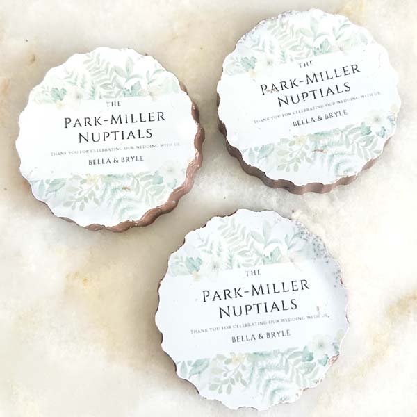 Personalised Individual Wedding Chocolate Discs - Image 2