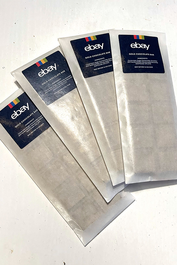 Gold Bars of Chocolate for eBay