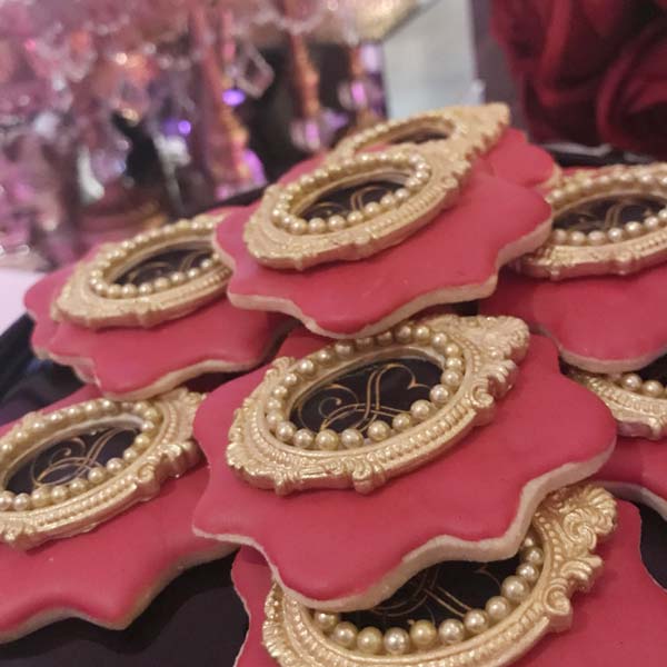 an individually wrapped handmade printed biscuit with corporate logo